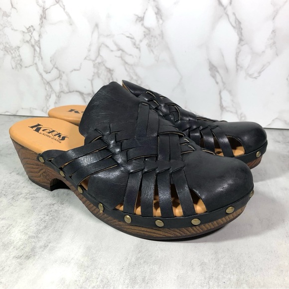 KorkEase Shoes Korks By Kork Ease Asa Woven Braided Leather Black